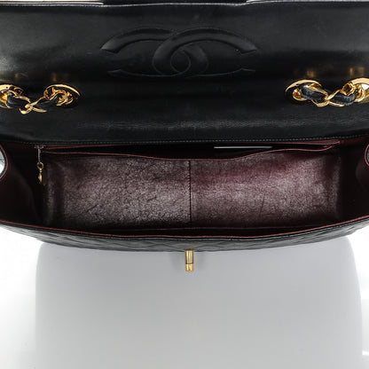 Chanel Lambskin Quilted XL Jumbo Single Flap Black 5 of 8