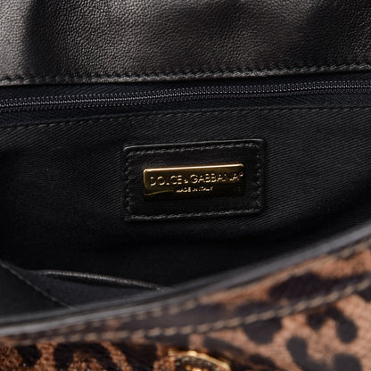 Dolce & Gabbana Calfskin Embossed Leopard Print Large Miss Sicily Shopper Tote 8 of 15