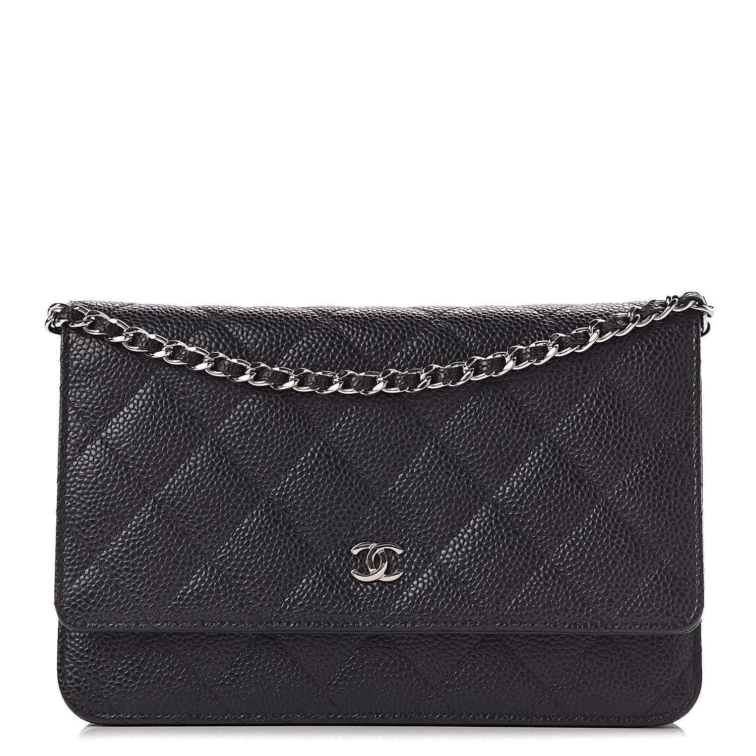 Chanel Caviar Quilted Wallet On Chain WOC Black 1 of 12