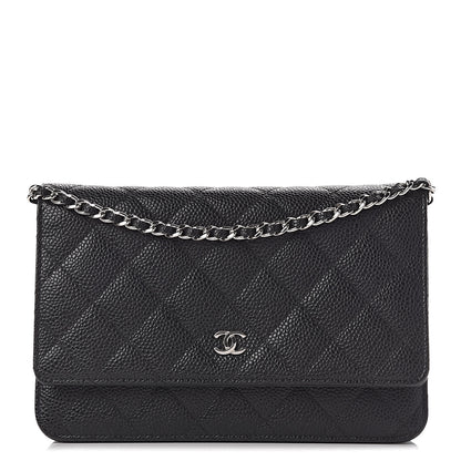 Chanel Caviar Quilted Wallet On Chain WOC Black 1 of 12