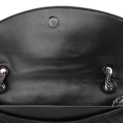 Balenciaga Shiny Goatksin Logo Embossed Monochrome M BB Round Shoulder Bag Black 14 of 15