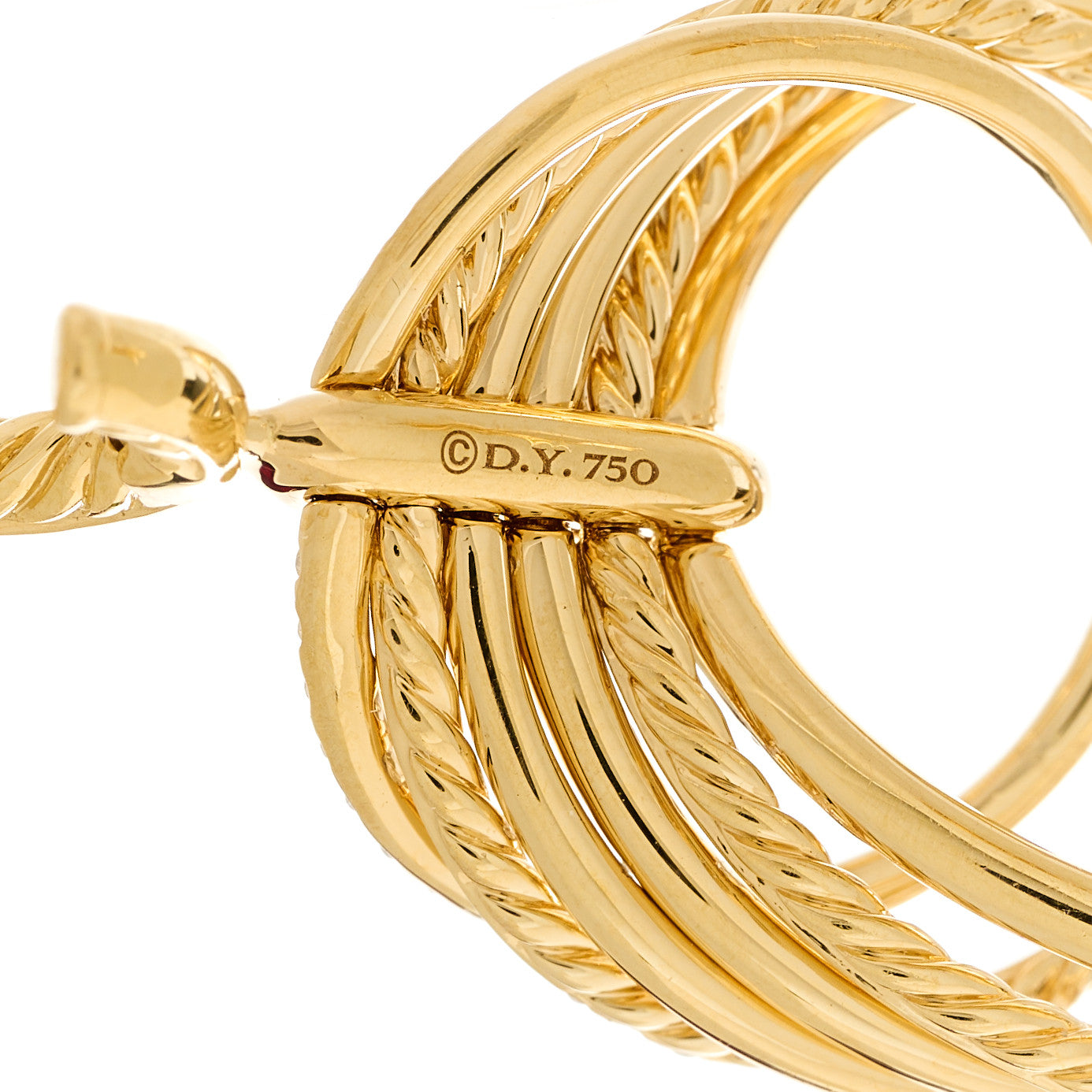 18K Yellow Gold Diamond Origami Drop Earrings