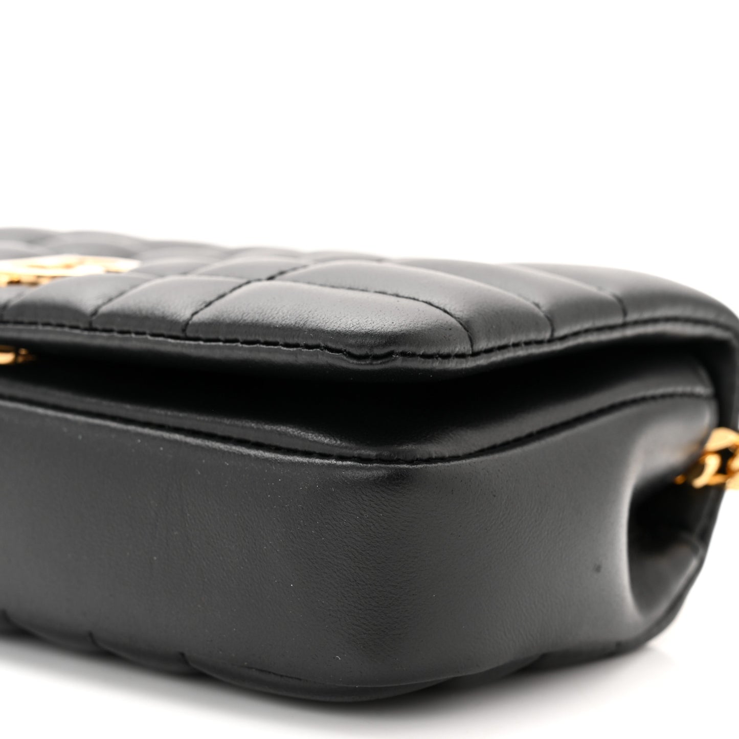 Lambskin Quilted Mini Lola Bag Black