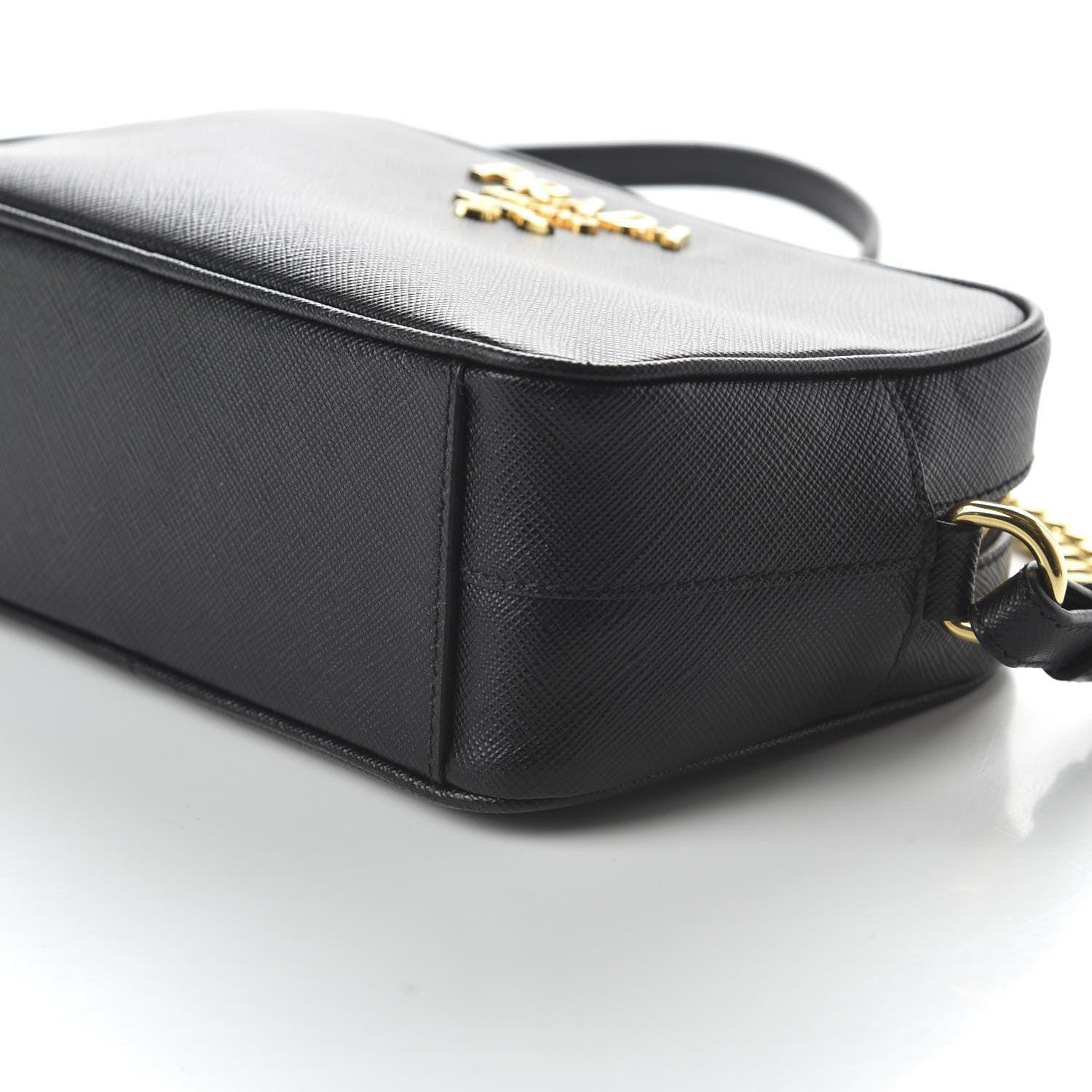 Prada Saffiano Lux Small Camera Crossbody Bag Black 7 of 9