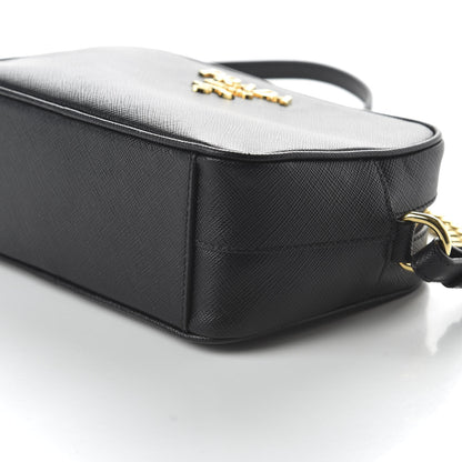 Prada Saffiano Lux Small Camera Crossbody Bag Black 7 of 9