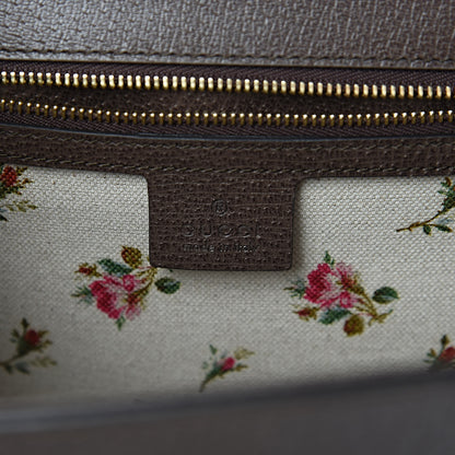 Gucci Calfskin Embroidered Medium Sylvie Top Handle Bag New Acero Multicolor 6 of 10