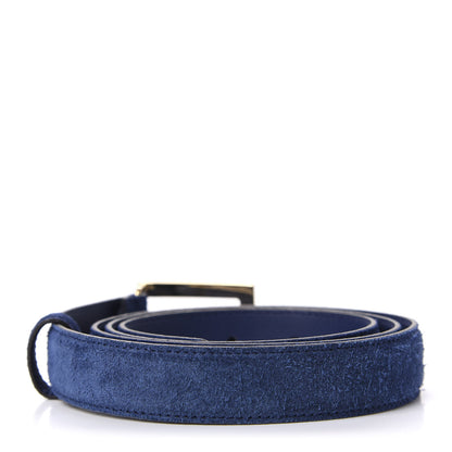 Gucci Suede Icaro G Cube 25mm Belt 100 40 Dark Navy 2 of 4