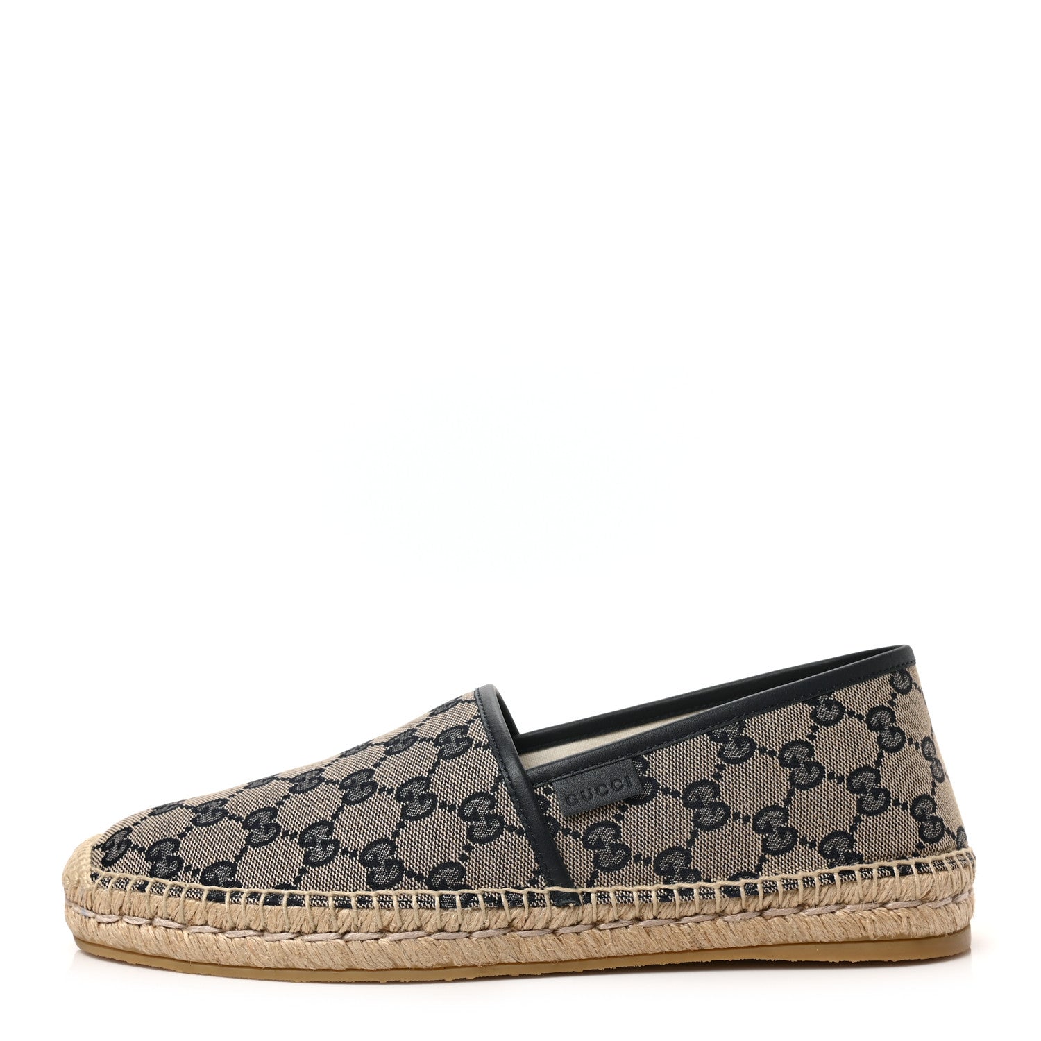 Gucci Monogram Miro Soft Calfskin Mens Espadrilles 9 Beige Blue 1 of 8