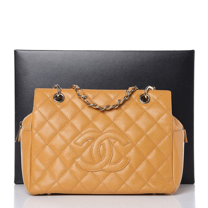 Chanel Caviar Quilted Petit Timeless Shopping Tote PTT Ochre 12 of 12