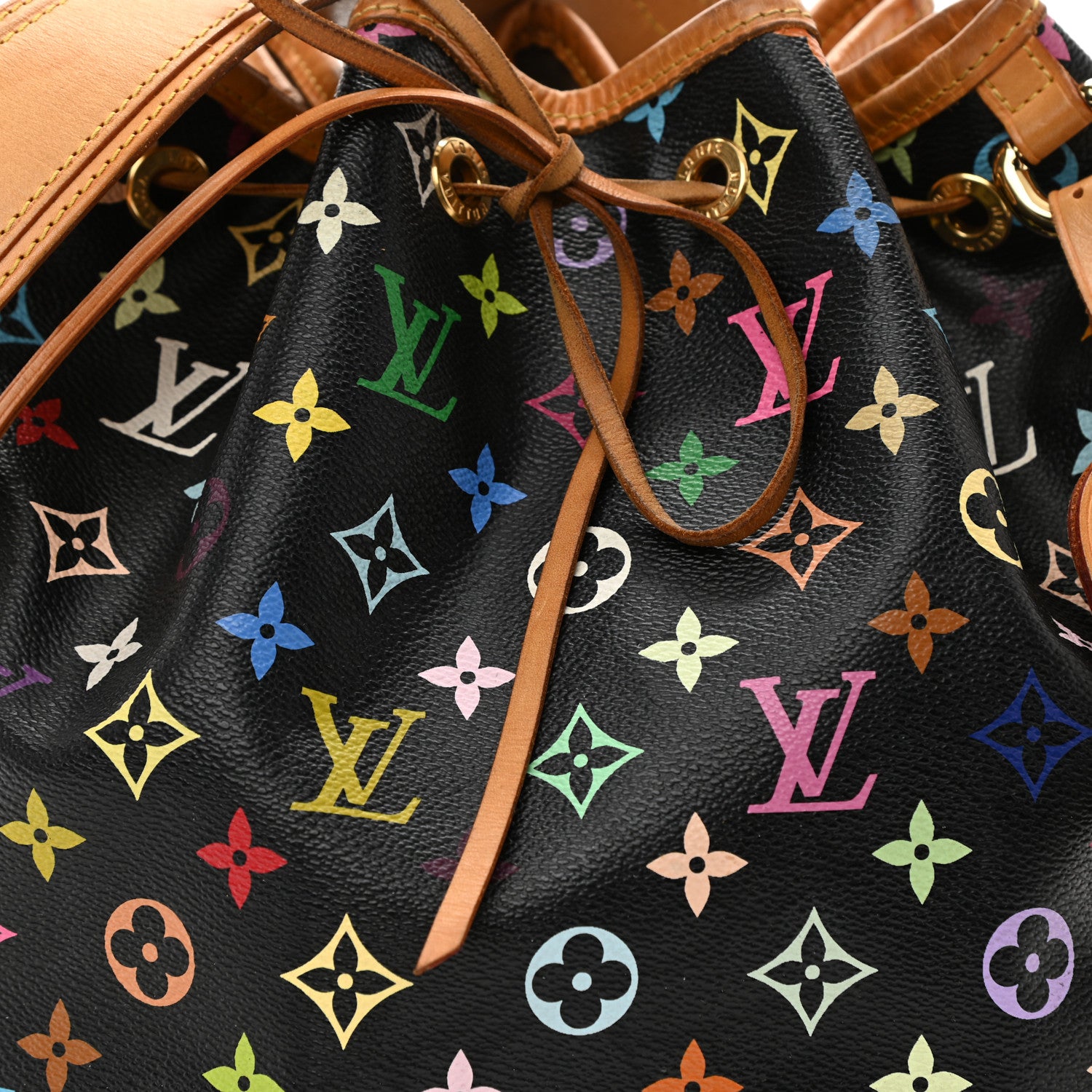 Louis Vuitton Monogram Multicolor Petit Noe Black 9 of 11