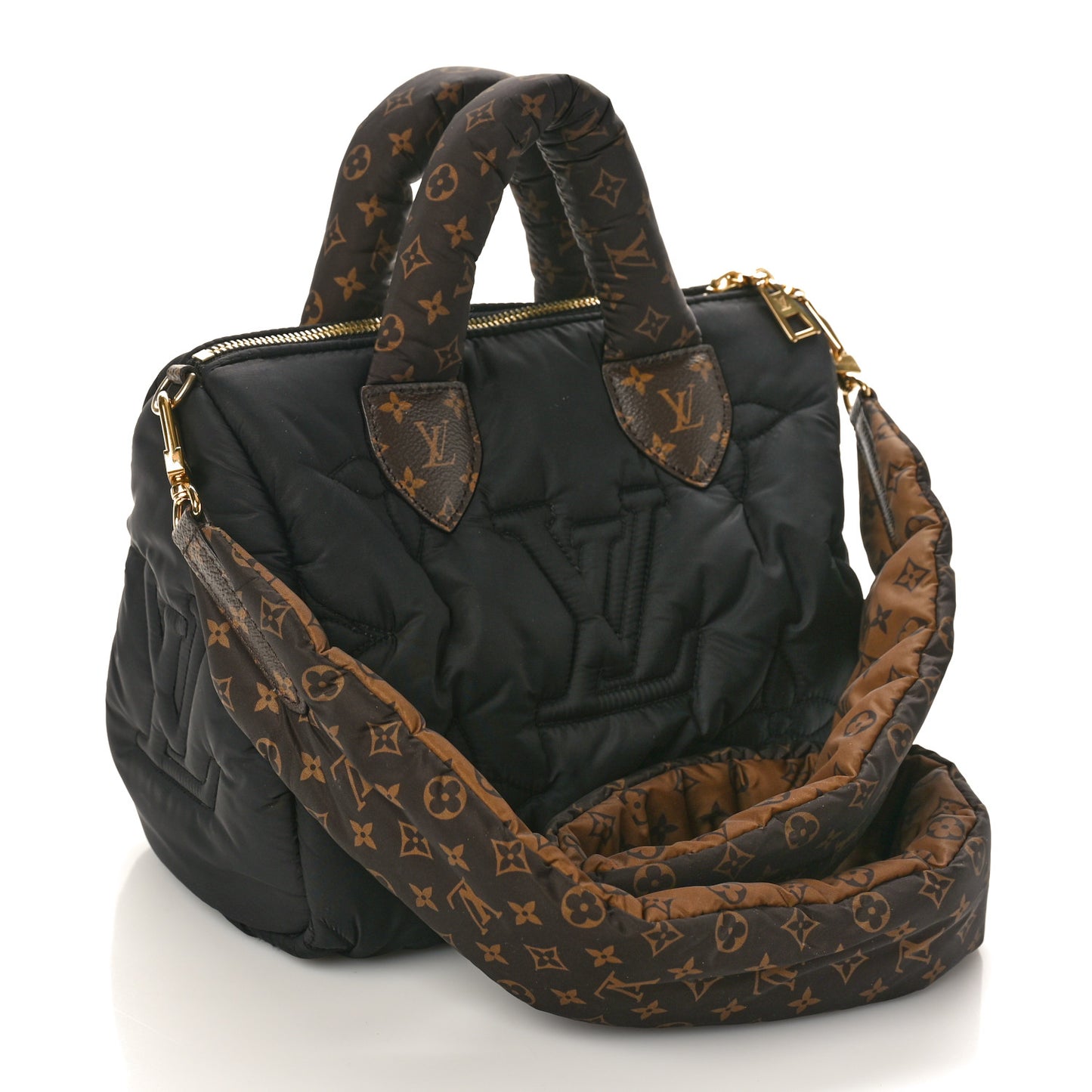 Econyl Mini Monogram Pillow Speedy Bandouliere 25 Black