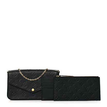 Louis Vuitton Empreinte Pochette Felicie Chain Wallet Black 1 of 10