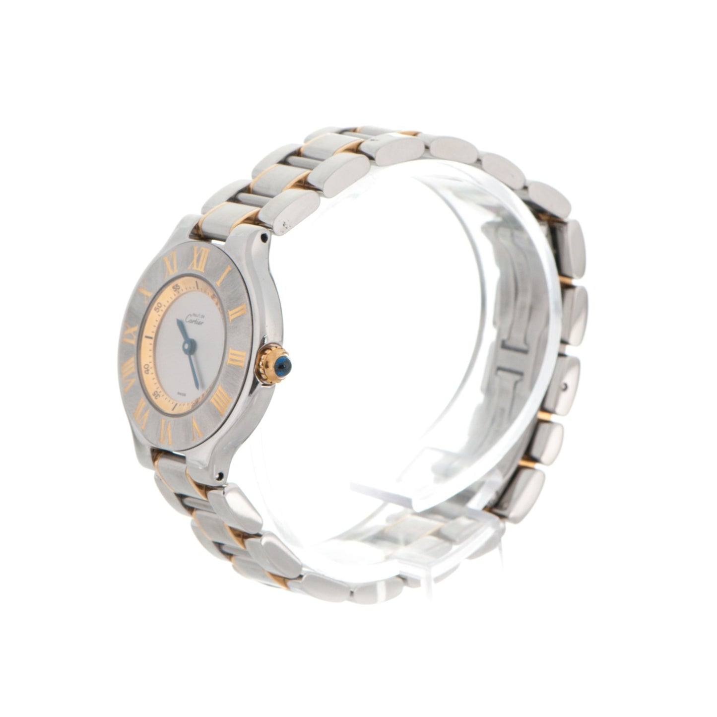 Stainless Steel 18K Yellow Gold 28mm Must De 21 Quartz Watch