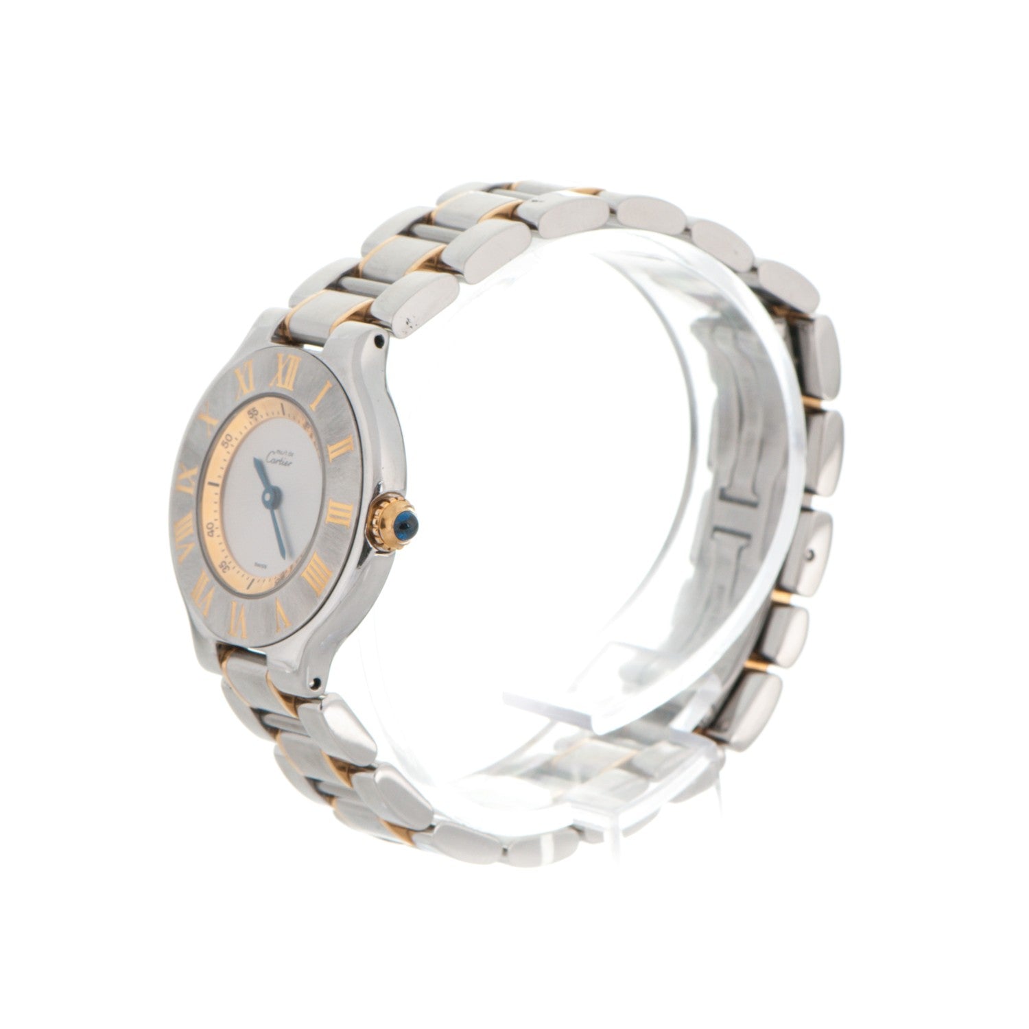 Cartier Stainless Steel 18K Yellow Gold 28mm Must De 21 Quartz Watch 3 of 8