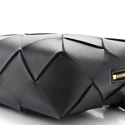 Bottega Veneta Lambskin Maxi Intrecciato Small Cassette Camera Bag Black 9 of 10