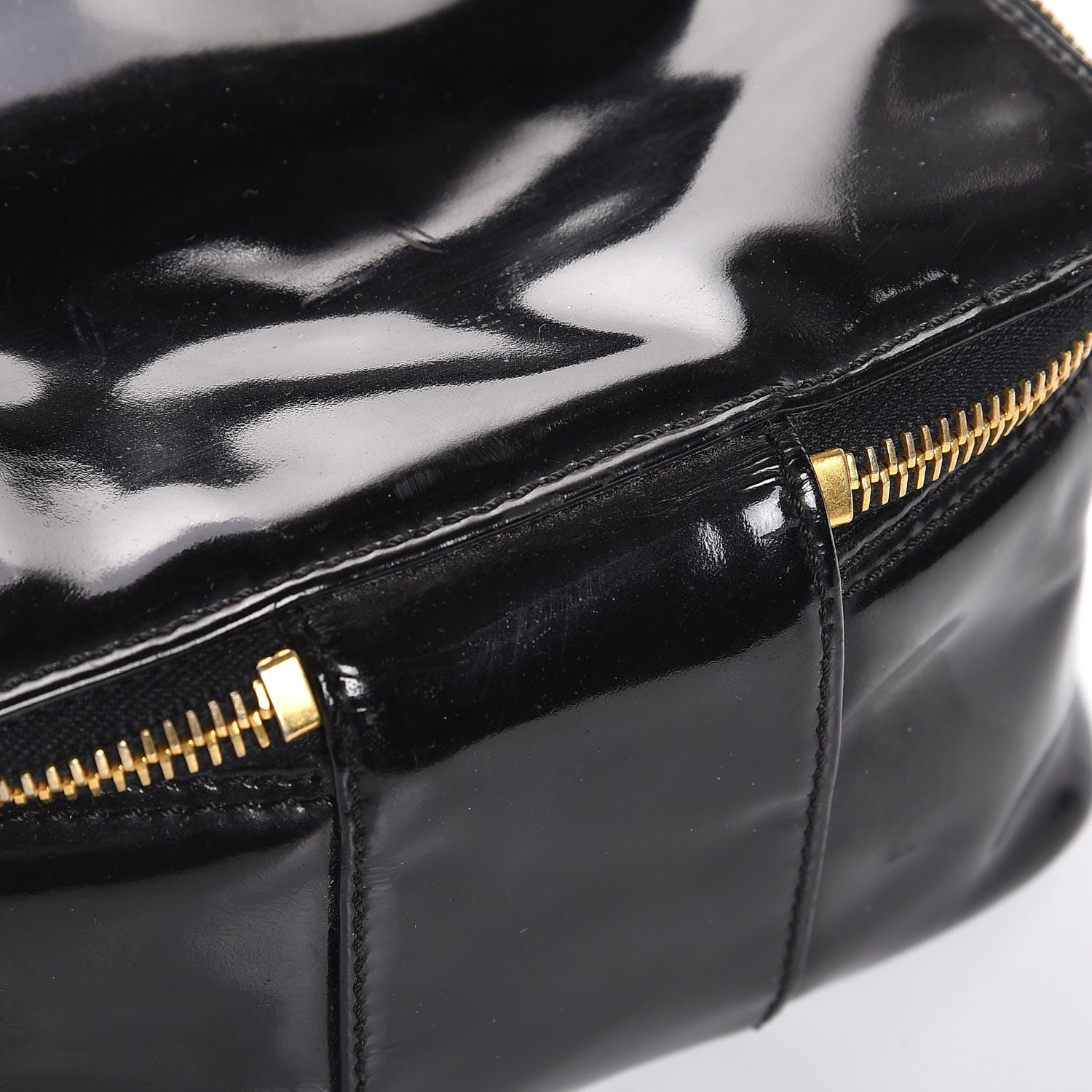 Chanel Patent Vanity Cosmetic Case Black 10 of 16