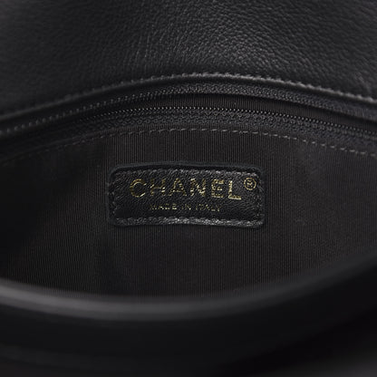 Chanel Grained Calfskin Chevron Stitched Medium Chic Top Handle Flap Black 6 of 11