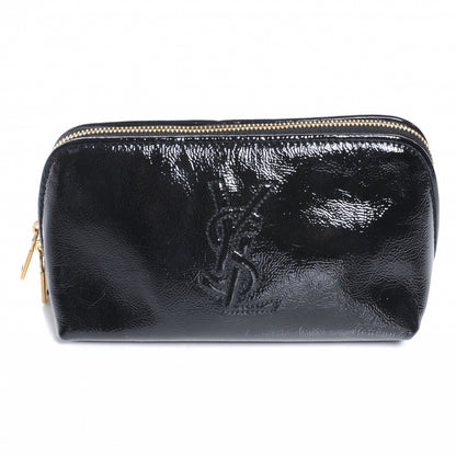 Saint Laurent Patent Belle de Jour Cosmetic Case Black 1 of 7