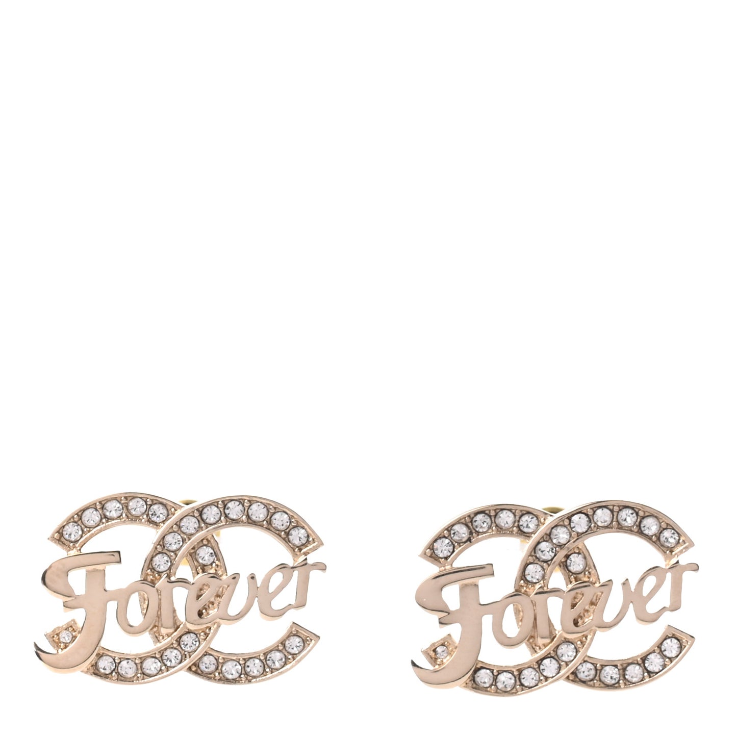 Crystal CC Forever Earrings Gold