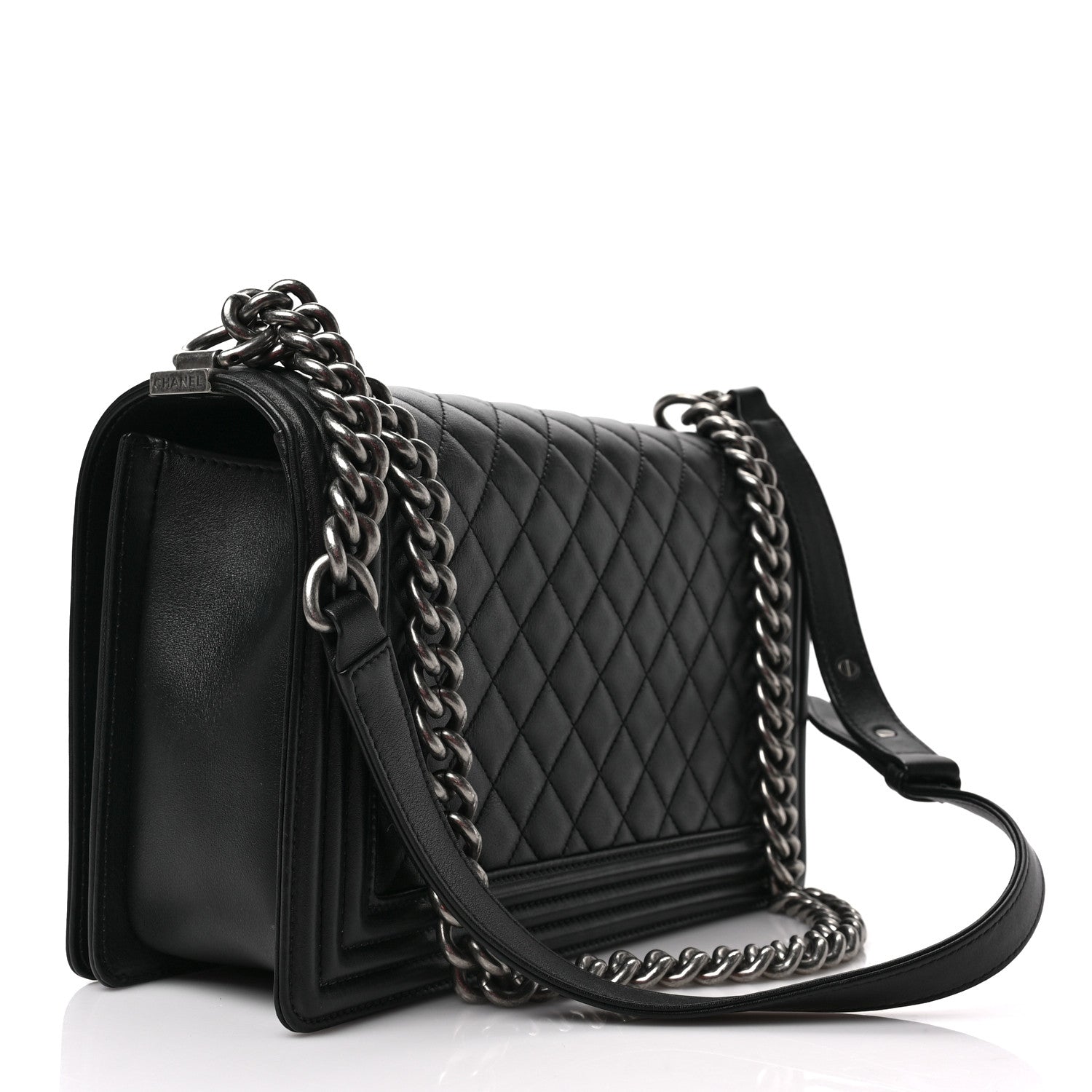 Chanel Calfskin Quilted New Medium Boy Flap Black 3 of 8
