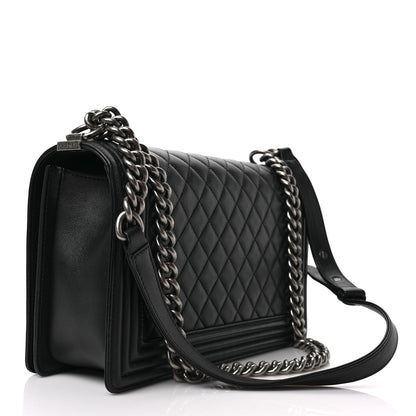 Chanel Calfskin Quilted New Medium Boy Flap Black 3 of 8