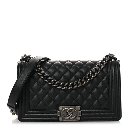 Chanel Caviar Quilted Medium Boy Flap Black 1 of 10