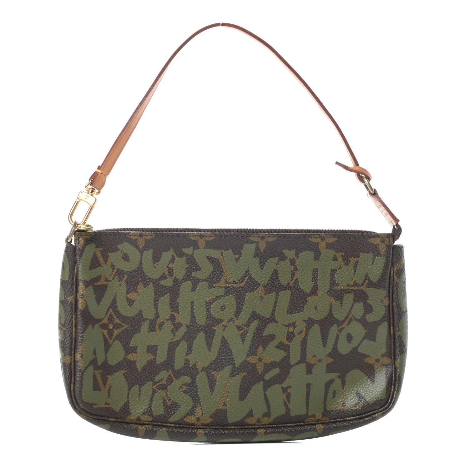 Louis Vuitton Monogram Graffiti Pochette Accessories Kaki 1 of 12