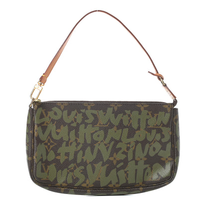 Louis Vuitton Monogram Graffiti Pochette Accessories Kaki 1 of 12
