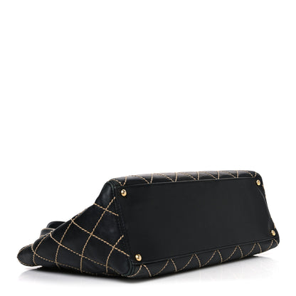 Chanel Calfskin Contrast Stitch Surpique Tote Black 4 of 11
