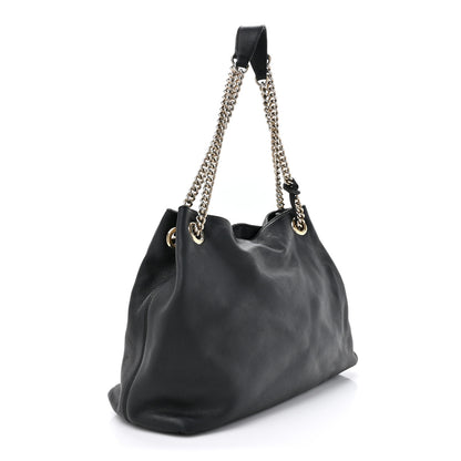 Gucci Pebbled Calfskin Medium Soho Chain Shoulder Bag Black 3 of 19