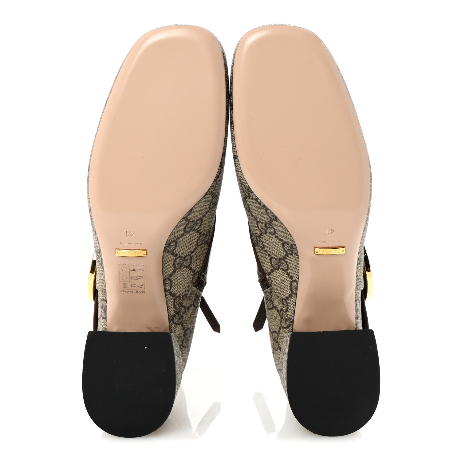 Gucci GG Supreme Monogram Malaga Kid Blondie 55mm Ankle Boots 41 Beige Ebony New Acero 6 of 10