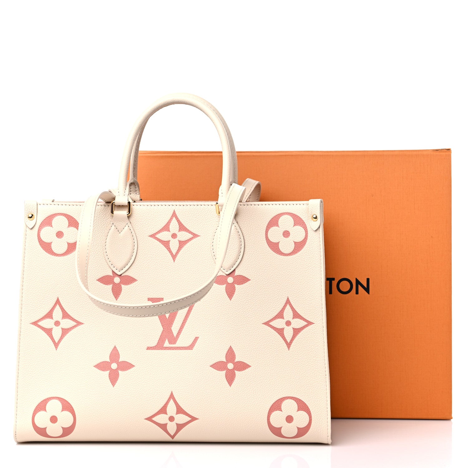 Louis Vuitton Empreinte Monogram Giant Onthego MM Creme Rose Trianon 9 of 9