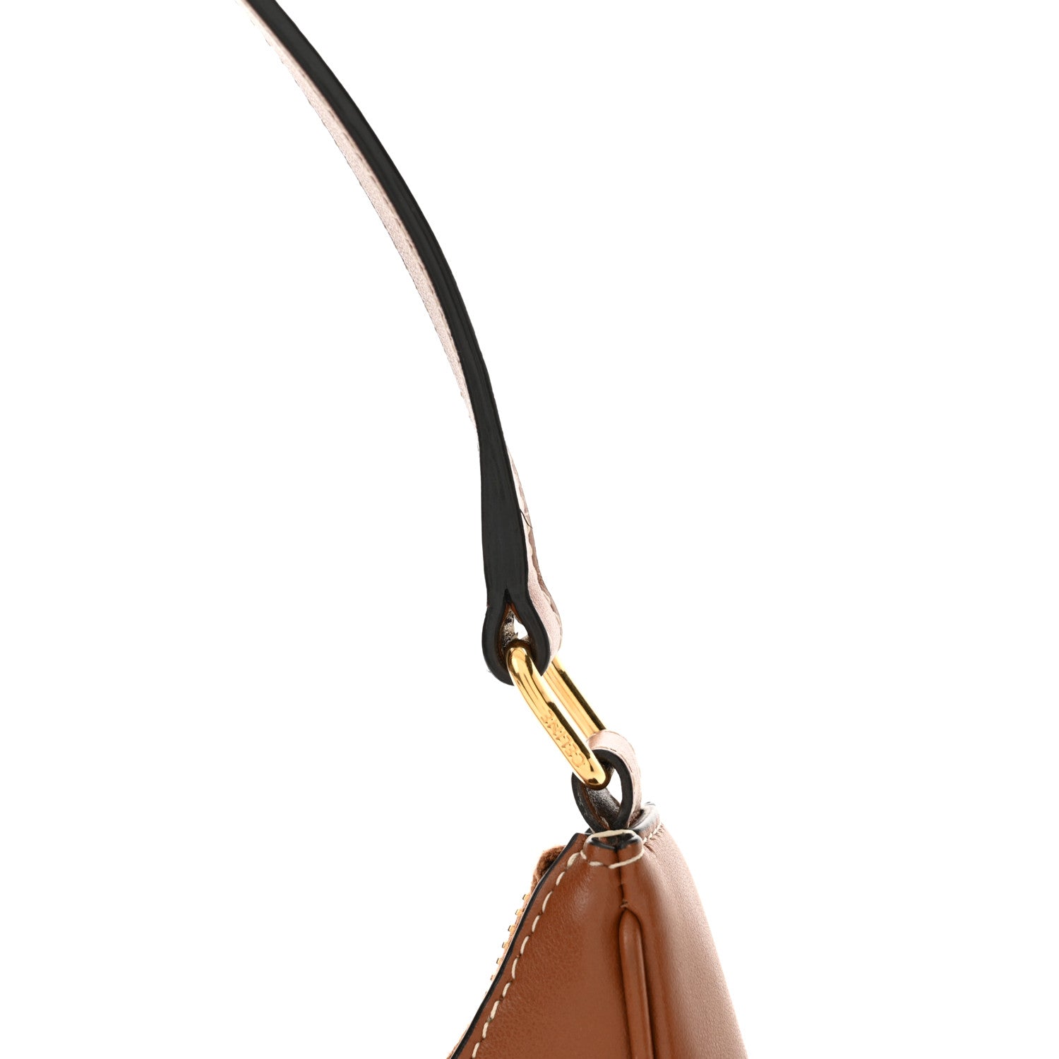 Celine Smooth Calfskin Triomphe Embroidered Ava Shoulder Bag Tan 12 of 12