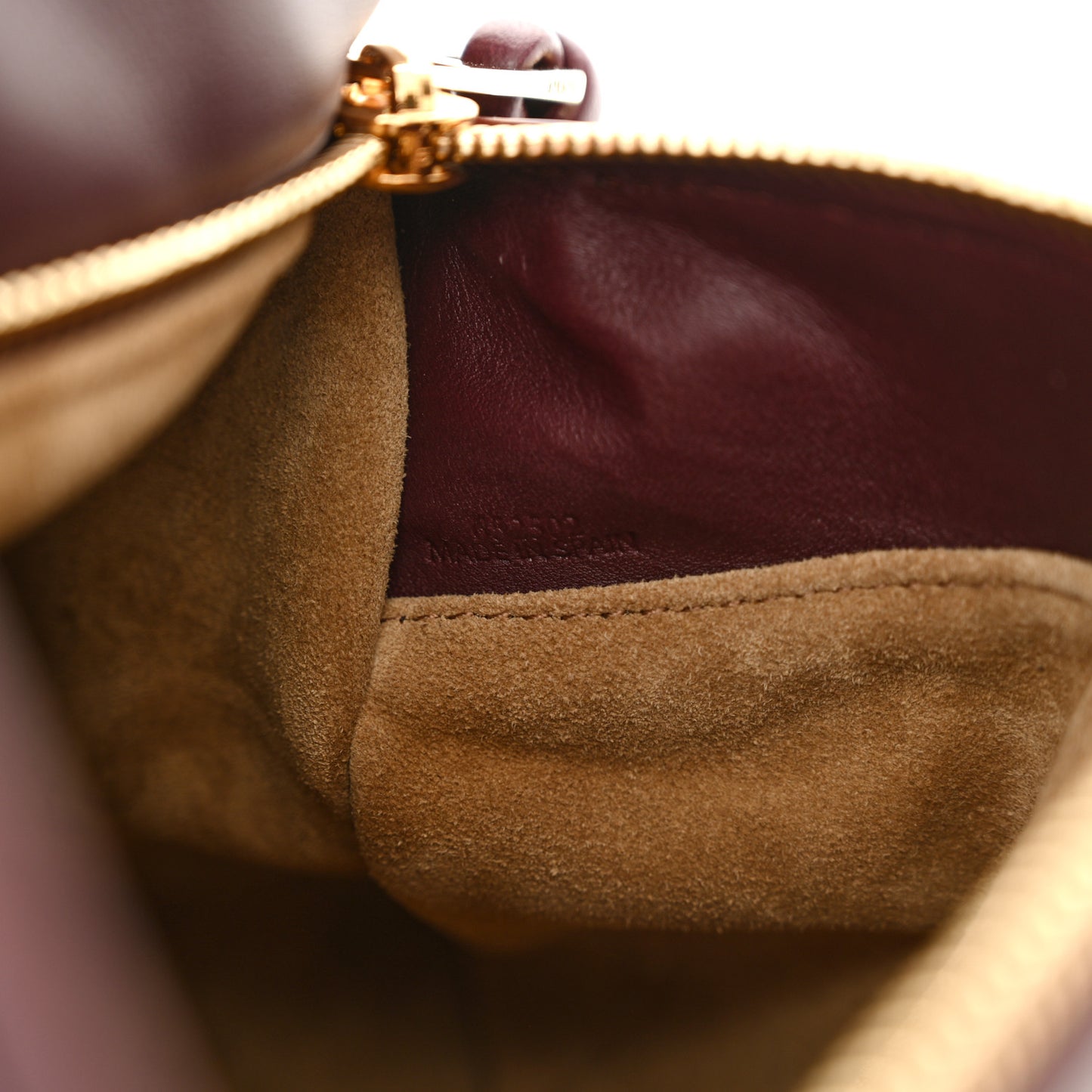 Calfskin Small Woven Puzzle Bag Dark Burgundy