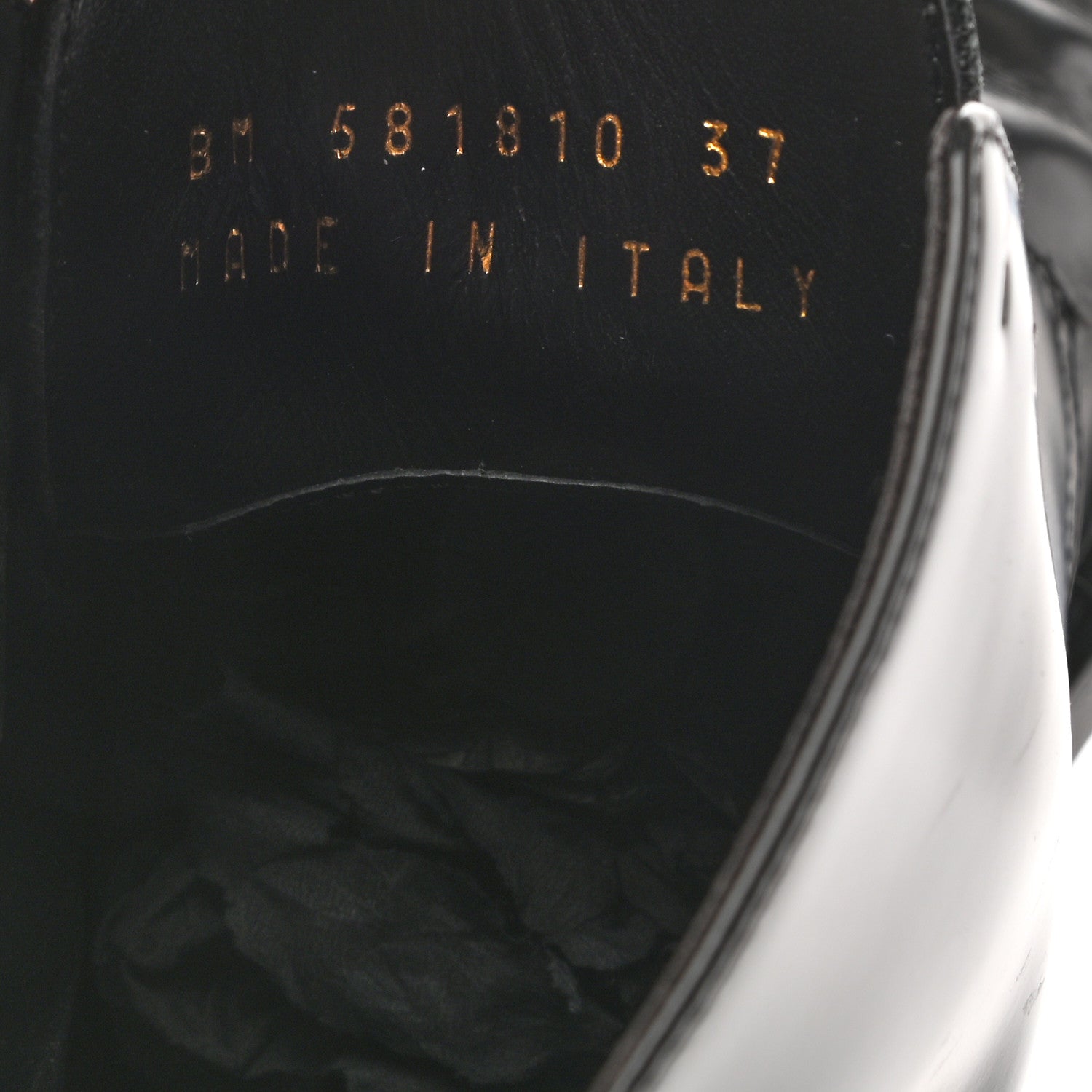 Saint Laurent Calfskin Womens Army Combat Boots 37 Black 8 of 9