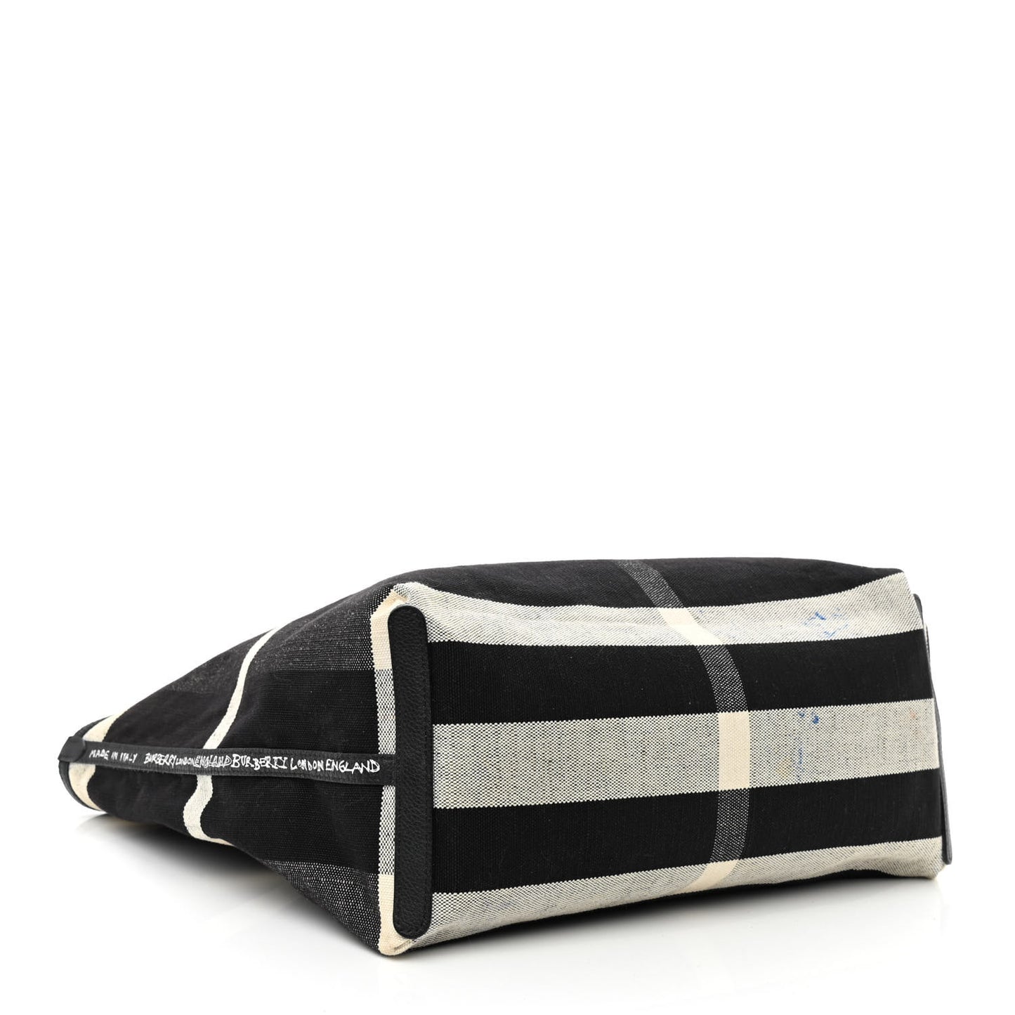 Coated Canvas Mega Check Sketchbook Medium Reversible Doodle Tote Black