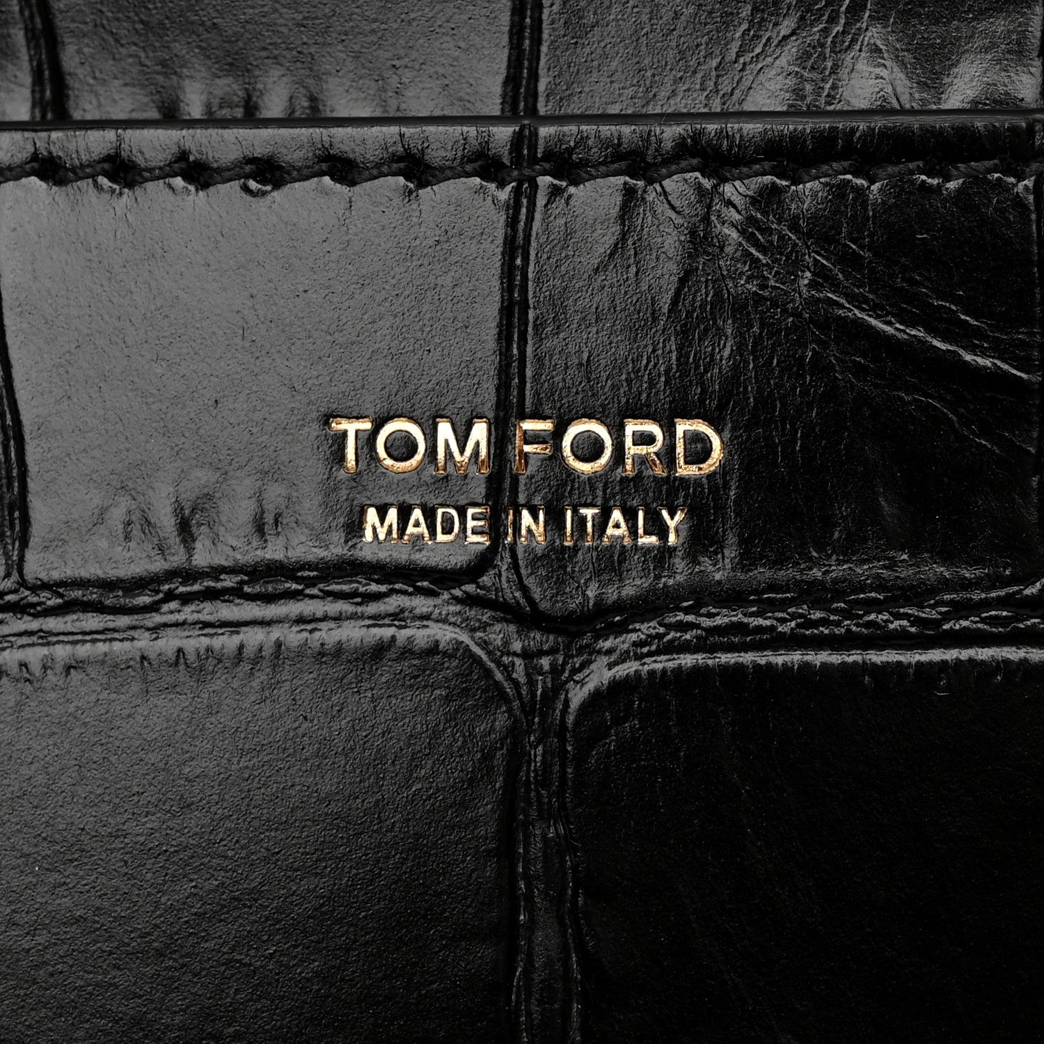 Tom Ford Calfskin Croc-Embossed Medium Jennifer Black 6 of 12