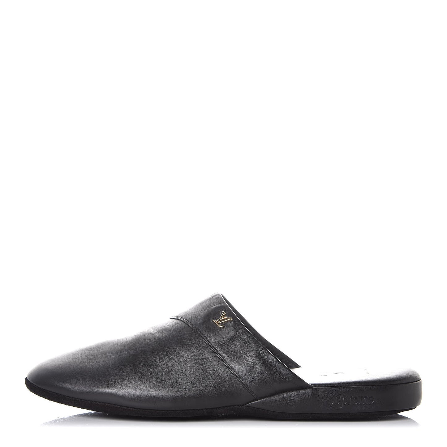 X SUPREME Lambskin Mens Hugh Slippers 6 Black