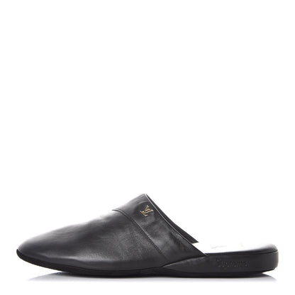 Louis Vuitton X SUPREME Lambskin Mens Hugh Slippers 6 Black 1 of 10