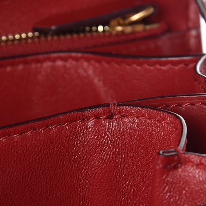 Celine Box Calfskin Medium Classic Box Flap Bag Red 9 of 13