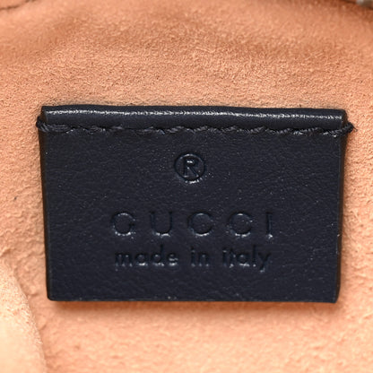 Gucci Azalea Calfskin Matelasse Diagonal Mini Torchon GG Marmont Round Shoulder Bag Mystic White Blue Agata 6 of 9