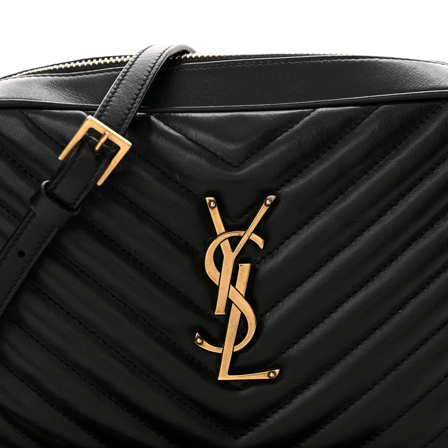 Calfskin Matelasse Monogram Lou Camera Bag Black