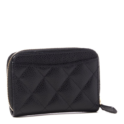 Chanel Caviar Quilted Zip Coin Purse Black 2 of 8