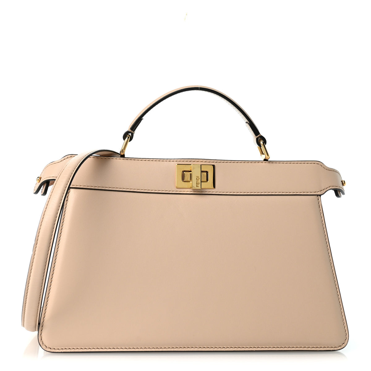 Vitello King Luxor Shiny Nappa Medium Peekaboo I SEE U East West Satchel Light Rose