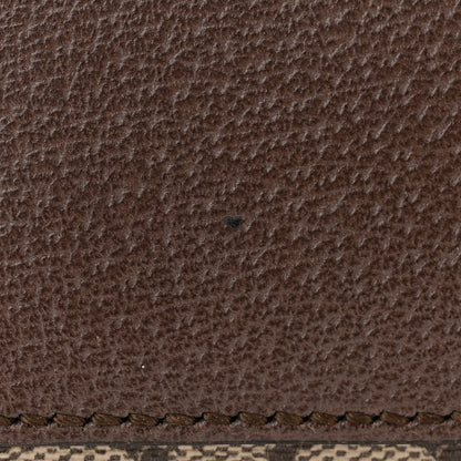 Gucci GG Supreme Monogram Textured Dollar Calfskin Web Small Ophidia Dome Shoulder Bag Beige Ebony New Acero 11 of 13