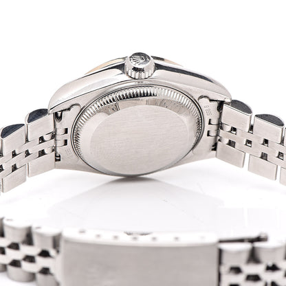 Rolex Stainless Steel 18K White Gold Diamond 26mm Oyster Perpetual Datejust Watch Silver Roman 79174 5 of 7