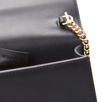 Gucci Calfskin Super Mini Sylvie Chain Shoulder Bag Black 9 of 10
