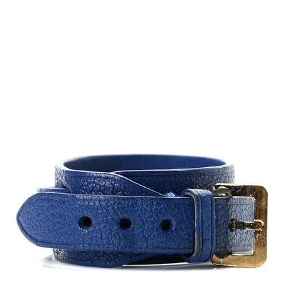 Louis Vuitton Goatskin Spike It Wrap Bracelet 17 Blue 1 of 9