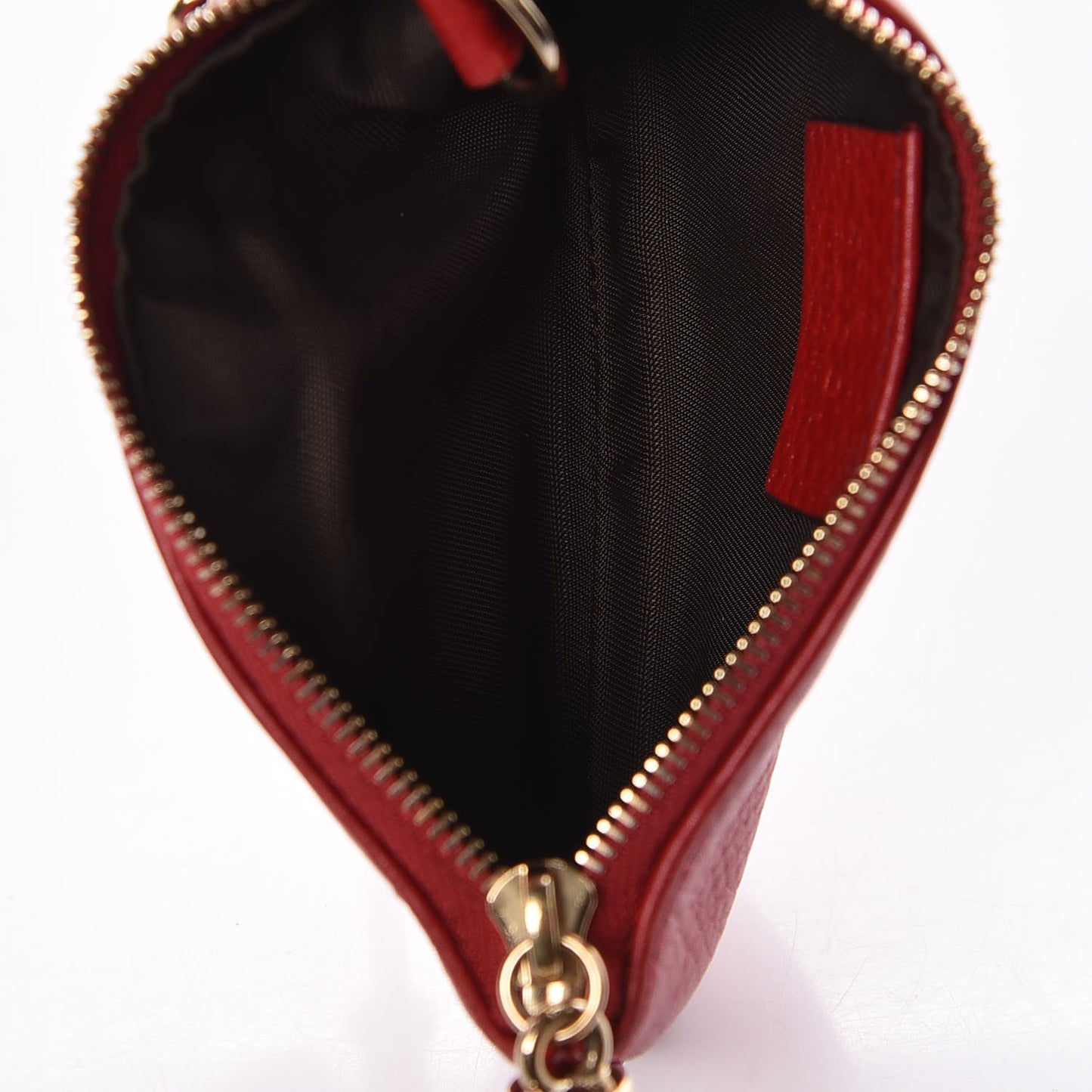 Pebbled Calfskin Soho Key Case Red