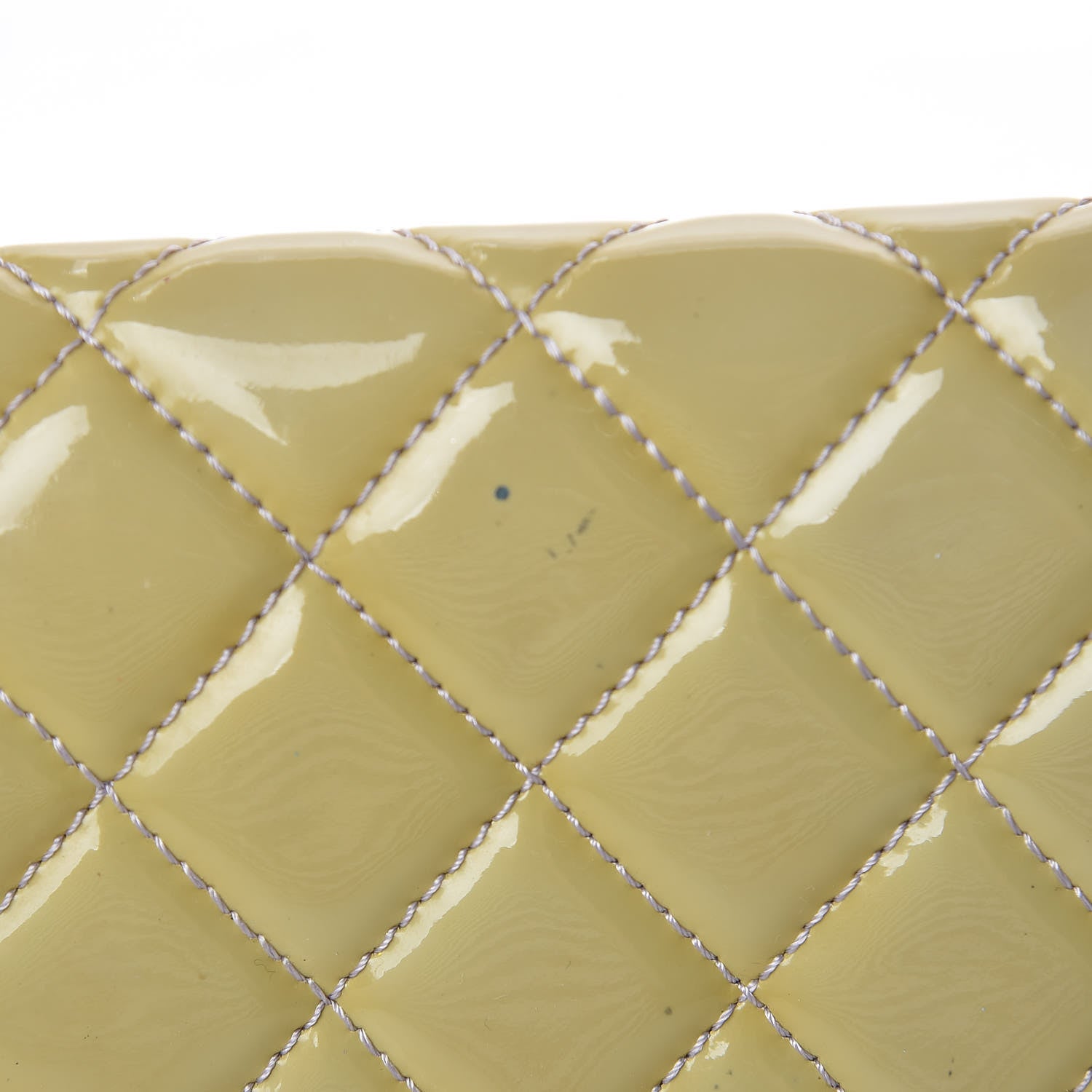 Chanel Patent Quilted Medium Just Mademoiselle Yellow 15 of 16